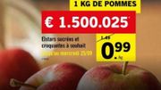 Des pommes à 1.500 € et des raisins à 22.000 € chez Lidl : l'hyperbole publicitaire Des pommes à 1.500 € et des raisins à 22.000 € chez Lidl : l'hyperbole publicitaire