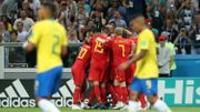 Les Diables Rouges célèbrent le premier but Les Diables Rouges célèbrent le premier but