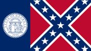 le drapeau de l'État de Géorgie entre 1956 et 2003 le drapeau de l'État de Géorgie entre 1956 et 2003