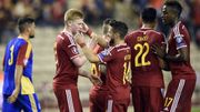 Les Belges en démonstration contre Andorre Les Belges en démonstration contre Andorre