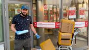 Des caisses de masques chirurgicaux ont été livrées gratuitement ce mercredi à l'hôpital universitaire Saint-Luc à Woluwe Des caisses de masques chirurgicaux ont été livrées gratuitement ce mercredi à l'hôpital universitaire Saint-Luc à Woluwe