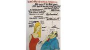 La caricature publiée par le magazine français. La caricature publiée par le magazine français.