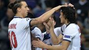 Ibrahimovic et Cavani se congratulent Ibrahimovic et Cavani se congratulent