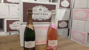 Prêts à la vente. 90% de blanc de blanc, 10% de rosé Prêts à la vente. 90% de blanc de blanc, 10% de rosé