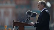 Vladimir Poutine lors de son discours ce samedi 9 mai 2015. Vladimir Poutine lors de son discours ce samedi 9 mai 2015.