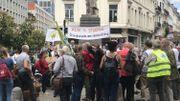 La place située au croisement des rues Royale et de Louvain, autour de la statue d'Alexis Brialmont, où a débuté la manifestation. La place située au croisement des rues Royale et de Louvain, autour de la statue d'Alexis Brialmont, où a débuté la manifestation.