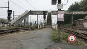 Les navetteurs ne peuvent plus emprunter la passerelle pour rejoindre le parking depuis les quais (ou inversement). Les navetteurs ne peuvent plus emprunter la passerelle pour rejoindre le parking depuis les quais (ou inversement).