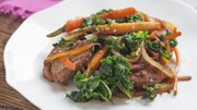 Recette: Wok de chou kale au porc Recette: Wok de chou kale au porc