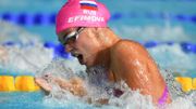 Grand chelem pour Efimova qui s'impose aussi sur le 50m brasse Grand chelem pour Efimova qui s'impose aussi sur le 50m brasse