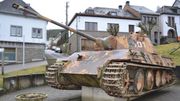 Le tank Panther a été enlevé à Houffalize pour être restauré à Bastogne, puis en Allemagne Le tank Panther a été enlevé à Houffalize pour être restauré à Bastogne, puis en Allemagne