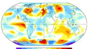 Carte des anomalies de températures au mois de juin 1976 - données de la NASA Carte des anomalies de températures au mois de juin 1976 - données de la NASA