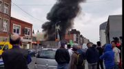 Liège:un incendie s'est déclaré, rue Gretry Liège:un incendie s'est déclaré, rue Gretry
