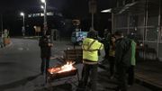 Le dépôt STIB de Haren vers 6h30. Le dépôt STIB de Haren vers 6h30.