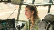 Lucile Quodbach à bord de l'avion C130 Lucile Quodbach à bord de l'avion C130