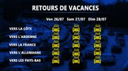 Retours de vacances: la situation attendue sur les routes belges Retours de vacances: la situation attendue sur les routes belges