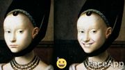 L'application qui permet ici « vieillir » ou faire sourire un individu sur une photo. L'application qui permet ici « vieillir » ou faire sourire un individu sur une photo.