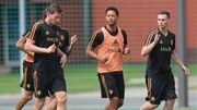 Jan Vertonghen, Mousa Dembélé et Thomas Vermaelen Jan Vertonghen, Mousa Dembélé et Thomas Vermaelen