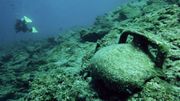 Amphora Under The Sea in Aegean Sea, Bodrum, Turkey Amphora Under The Sea in Aegean Sea, Bodrum, Turkey