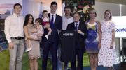 Thibaut Courtois avec sa famille Thibaut Courtois avec sa famille