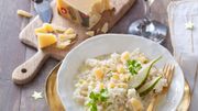 Recette : Risotto au Champagne, poires et au Sbrinz AOP Recette : Risotto au Champagne, poires et au Sbrinz AOP