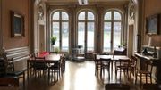 La salle à manger, ornée de scènes de chasse dans sa décoration La salle à manger, ornée de scènes de chasse dans sa décoration