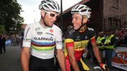 Thor Hushovd avec Philippe Gilbert Thor Hushovd avec Philippe Gilbert