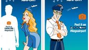 Une hôtesse à la position suggestive et un pilote musclé pour promouvoir Liège Airport Une hôtesse à la position suggestive et un pilote musclé pour promouvoir Liège Airport