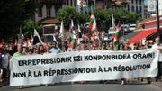 Manifestation "contre la répression", dans le Pays basque français, en juillet 2015 Manifestation "contre la répression", dans le Pays basque français, en juillet 2015