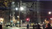 Un bâtiment démoli en urgence avenue de Tervueren: les images de la destruction Un bâtiment démoli en urgence avenue de Tervueren: les images de la destruction