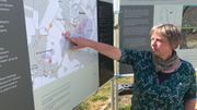Hélène Collet, archéologue à l'agence wallonne du patrimoine, nous montre où se concentrent les fouilles actuellement. Hélène Collet, archéologue à l'agence wallonne du patrimoine, nous montre où se concentrent les fouilles actuellement.