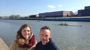 Rachel Willaumez, championne de Belgique Junior en titre (aviron) et Olivier Olbregts, organisateur des Régates bruxelloises organisées sur le canal ce dimanche. Rachel Willaumez, championne de Belgique Junior en titre (aviron) et Olivier Olbregts, organisateur des Régates bruxelloises organisées sur le canal ce dimanche.