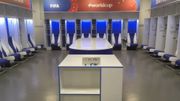 Le vestiaires des Japonais après leur passage dans le stade de Rostov. Le vestiaires des Japonais après leur passage dans le stade de Rostov.