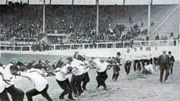 La lutte à la corde, aux Jeux de Londres, en 1908 La lutte à la corde, aux Jeux de Londres, en 1908