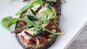 Recette : Aubergines façon pizzas au fromage de chèvre Recette : Aubergines façon pizzas au fromage de chèvre