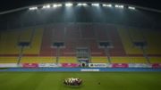 La pelouse du stade de Skopje La pelouse du stade de Skopje