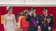 Le roi Philippe aux côtés de la reine Mathilde à la tribune d'honneur. Le roi Philippe aux côtés de la reine Mathilde à la tribune d'honneur.