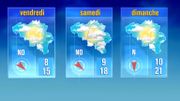 Météo: une perte de 5 à 10 degrés par rapport à hier Météo: une perte de 5 à 10 degrés par rapport à hier