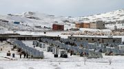 Neige sur le camp de réfugiés d'Arsal, dans la Bekaa libanaise Neige sur le camp de réfugiés d'Arsal, dans la Bekaa libanaise