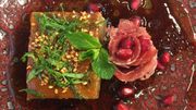 Aubergine confite au saté de Taiwan - Rose de boeuf holstein Aubergine confite au saté de Taiwan - Rose de boeuf holstein