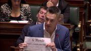 Benoit Hellings a appuyé ses propos avec la couverture du journal Le Monde. Benoit Hellings a appuyé ses propos avec la couverture du journal Le Monde.