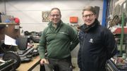 Joseph Everarts de Velp et Gaëtan Davreux dans l'atelier de la société installée à Sauvenière, près de Gembloux. Joseph Everarts de Velp et Gaëtan Davreux dans l'atelier de la société installée à Sauvenière, près de Gembloux.