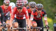 Tiejs Benoot ici à l'avant du peloton Tiejs Benoot ici à l'avant du peloton