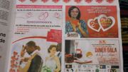 À l’approche de la Saint-Valentin, les offres promotionnelles de tout ordre pullulent dans les rues et sur Facebook À l’approche de la Saint-Valentin, les offres promotionnelles de tout ordre pullulent dans les rues et sur Facebook