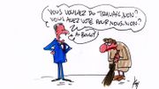 Illustration du débat de Mise au Point, par Pierre Kroll Illustration du débat de Mise au Point, par Pierre Kroll