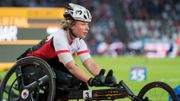 Joyce Lefevre médaille de bronze du 100m en fauteuil roulant Joyce Lefevre médaille de bronze du 100m en fauteuil roulant