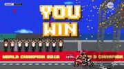 La célébration vintage de Marc Marquez pour son titre de champion du monde Motogp La célébration vintage de Marc Marquez pour son titre de champion du monde Motogp