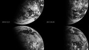 A gauche la Terre lors des solstices, à droite la Terre lors des équinoxes. Images de 2011 avec Eumetsat. A gauche la Terre lors des solstices, à droite la Terre lors des équinoxes. Images de 2011 avec Eumetsat.