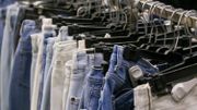 Fashionable clothes shop - pants choice Fashionable clothes shop - pants choice