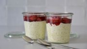 Recette de Carlo : Riz au lait aux fraises rôties Recette de Carlo : Riz au lait aux fraises rôties