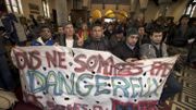 Le groupe de marcheurs afghans est arrivé à Gand, après avoir quitté Bruxelles à pied samedi dernier Le groupe de marcheurs afghans est arrivé à Gand, après avoir quitté Bruxelles à pied samedi dernier